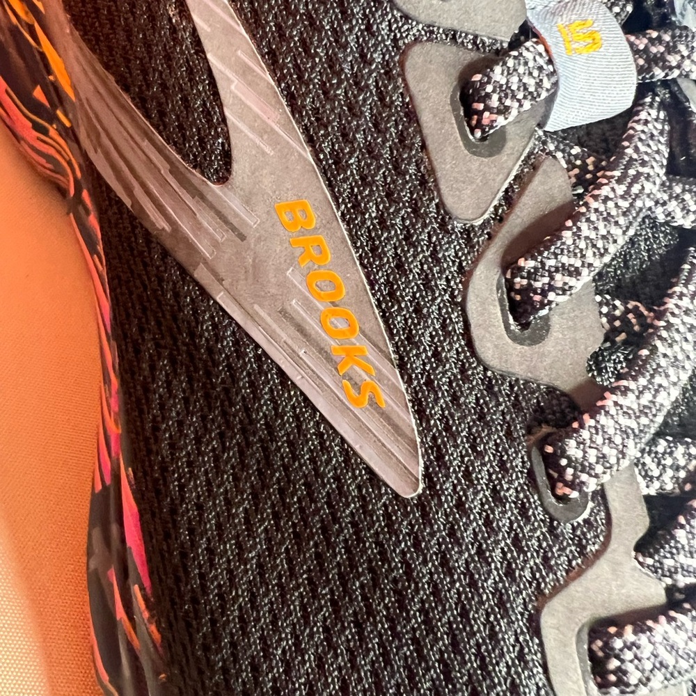 Brooks Women's Black Running Shoes with Pink and Yellow Accents - Picture 7 of 10